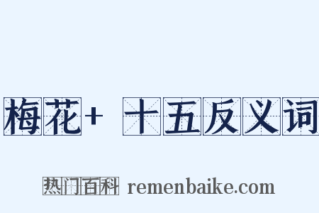 梅花+十五反义词是什么意思的图片